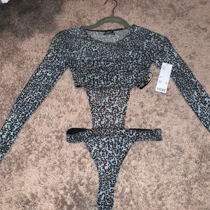 Out From Under Lepoard Cutout Bodysuit